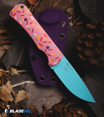 CIVIVI Jencks Dessert Warrior Fixed Blade Knife Pink G-10 (3.5" Blue)